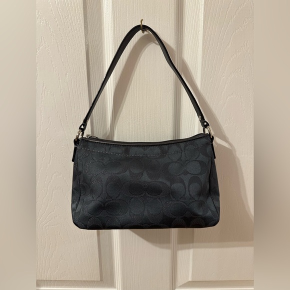 Coach Black Signature Jacquard Mini Shoulder Bag - Picture 2 of 3